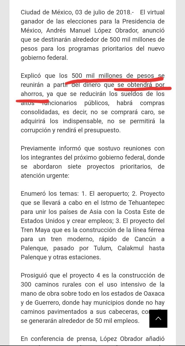 - "Ejdequé je robaban el dinero, ejo era cómo $500 mil millonej de pejoj al año ($25,000 millones de dólares)."+ FALSO. Nunca encontró la presidencia un faltante en el gobierno federal por ninguna cantidad significativa, mucho menos por veinticinco mil millones de dólares.2/