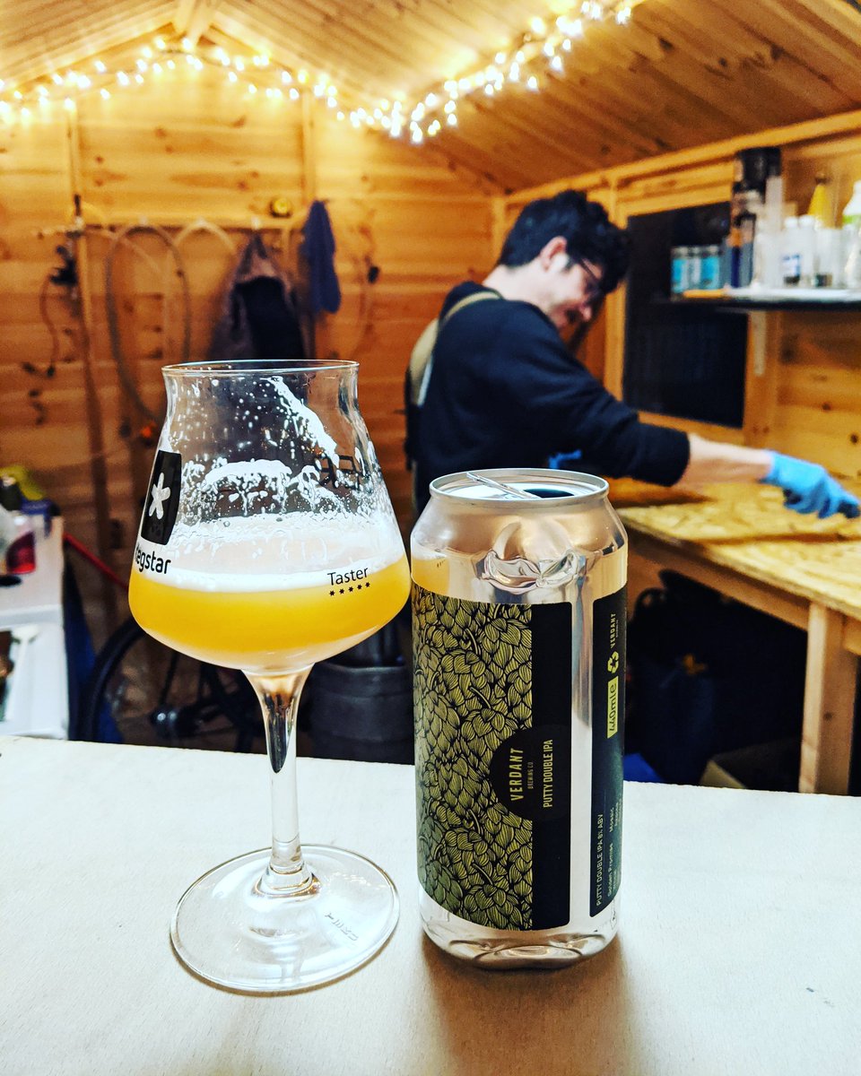 homebrewcollab's tweet photo. Getting ready for 2020 with a fresh coat of varnish in the brew shed and a fresh can of #putty from @verdantbrew https://t.co/SMFBSqvIwl