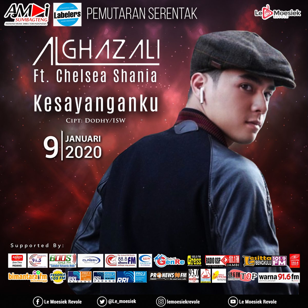 jangan lupa, nanti jam 21.30 bakal ada Pemutaran Serentak dengan single Algazali - Kesayanganku hanya di <a href="/responradio93fm/">Respon Radio 93.FM</a> cc : <a href="/le_moesiek/">Le Moesiek Revole</a>