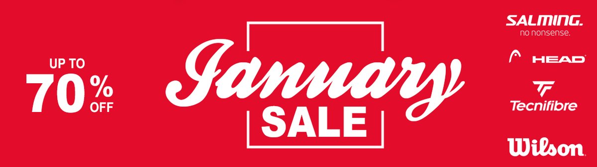 JustSquash1's tweet photo. Keep an eye out for our January flash sale event coming soon! You’ll find great offers on a range of tennis, squash, badminton, and Racquetball equipment, with savings of up to 70%! #january #sale #squash https://t.co/3X9uJ6mR2y