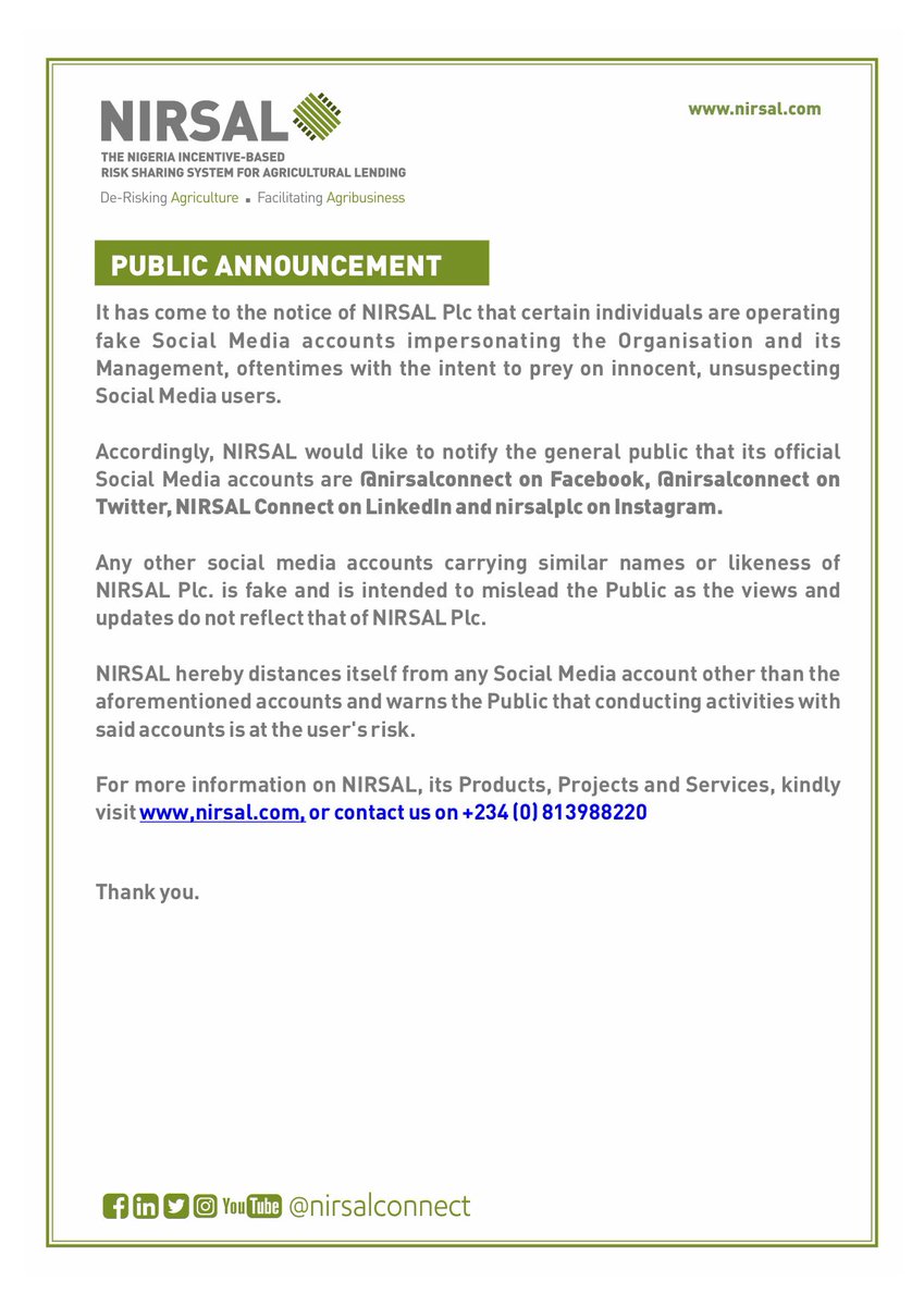 NIRSAL Plc tweet media