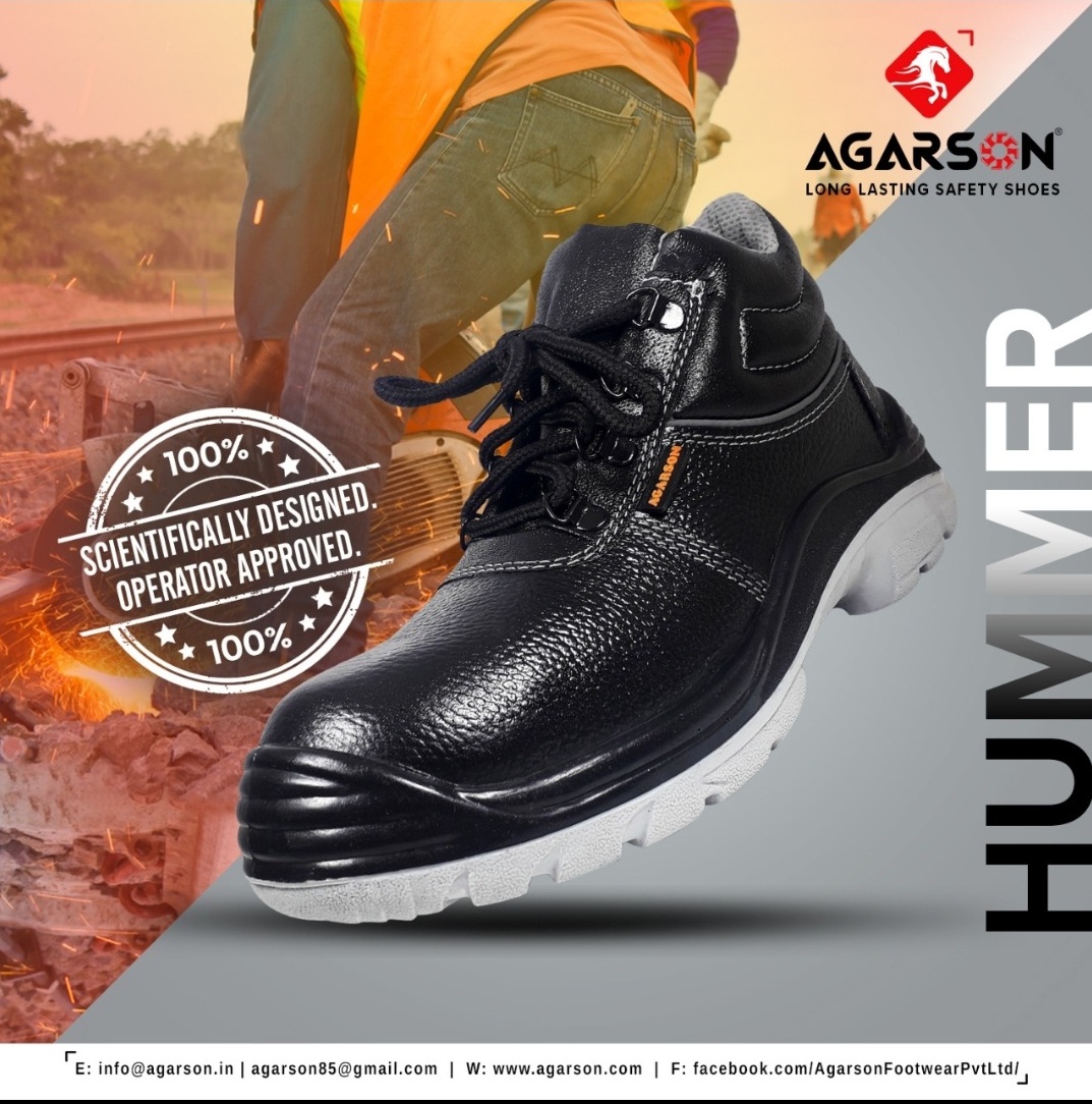 Agarson High Quality ISI Mark Genuine Leather Steel Toe Dual Density PU  Labours Safety Shoes पुरुषों के लिए बूट्स - Buy Agarson High Quality ISI  Mark Genuine Leather Steel Toe Dual Density