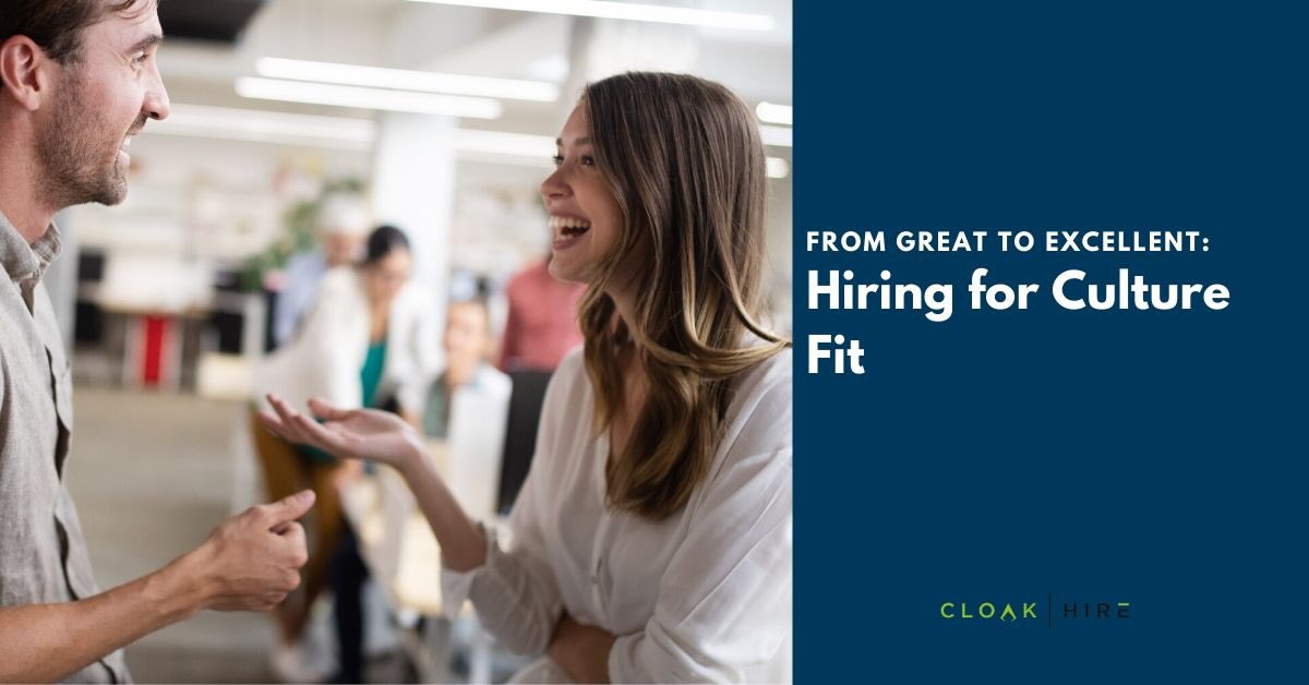CloakHire's tweet photo. From Great To Excellent: Hiring For Culture Fit https://t.co/6lYN3WBL1J #Recruiting #hiring #sourcing #rectech https://t.co/puoNr5SL0M