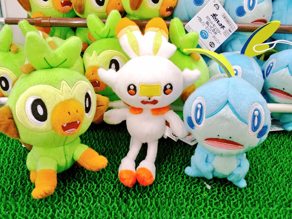 Namcoレイクタウン店 ポケットモンスターぬいぐるみ サルノリ ヒバニー メッソン 入荷中 剣盾やってるトレーナーの皆さんの最初のポケモンはどの子かな 好評の人気景品です 相棒が無くなる前にゲットしてね ポケモン ポケモン剣盾 ナムコ