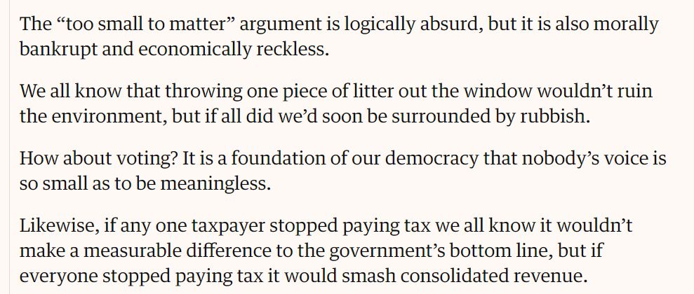 Of all the arguments tat exist to protect fossil fuels, 'we're too small to act' is the one that really, really, really gets to me the most. 

You'll probably feel the cathartic release I did, reading this brilliant <a href="/simonahac/">💧simon holmes à court 🦋</a> piece: 

theguardian.com/australia-news…