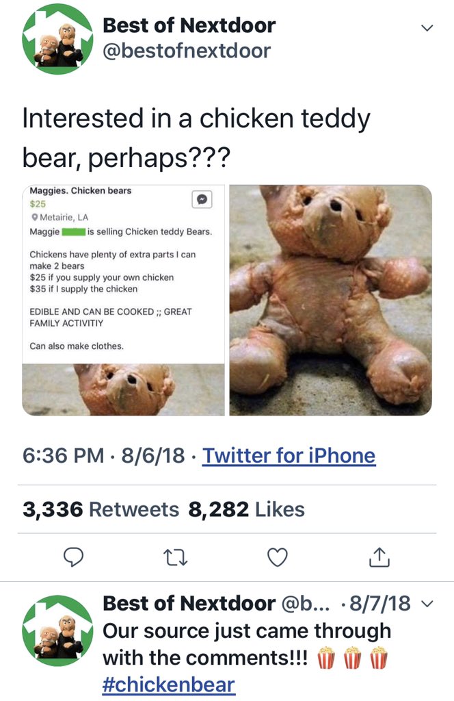 chicken teddy bear cooked