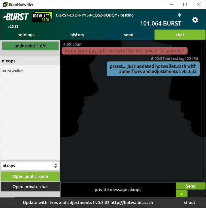 curb_shifter's tweet photo. https://t.co/TXxuuOUnPU v0.3.33 Update ! Unstoppable private encrypted and public rooms multi chat ! https://t.co/iLTwDCOll3