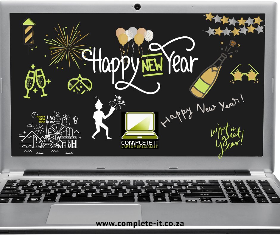 CompleteITCT's tweet image. Happy New Year from your complete computer service team in Edgemead.

Remember we repair and refurbish laptops of all makes.  #completecomputersolutions #completeit #edgmead #capetown #refurbishedlaptops #completecomputerrepairs #computersales