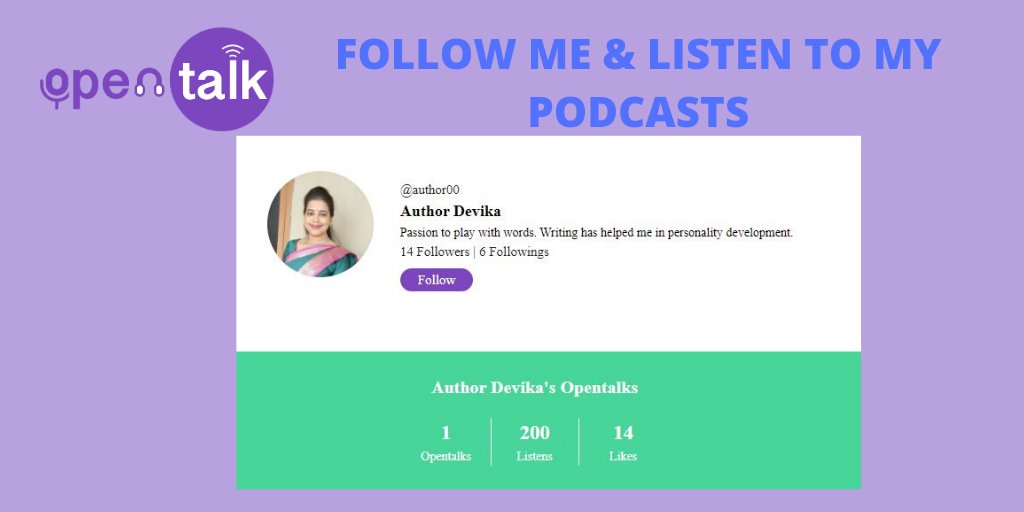 das_devika's tweet photo. I joined it last evening and had a wonderful experience. Do you love talking to people or wish to promote your business? Download Opentalk FM now. https://t.co/A9OL2RYcoS 
#publicspeaking #mentoring #communication #promotion #authors #learning #education #technology #MobileApps https://t.co/pr7W5i8aeP
