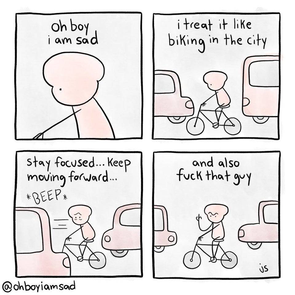 Hump Day? Hard day? Just a long day and need a laugh. This one is our style.

#cyclingmofos #cycling #bike #comic #cartoon #focus #goforward #moveahead #whipitgood #traffic #fuckit