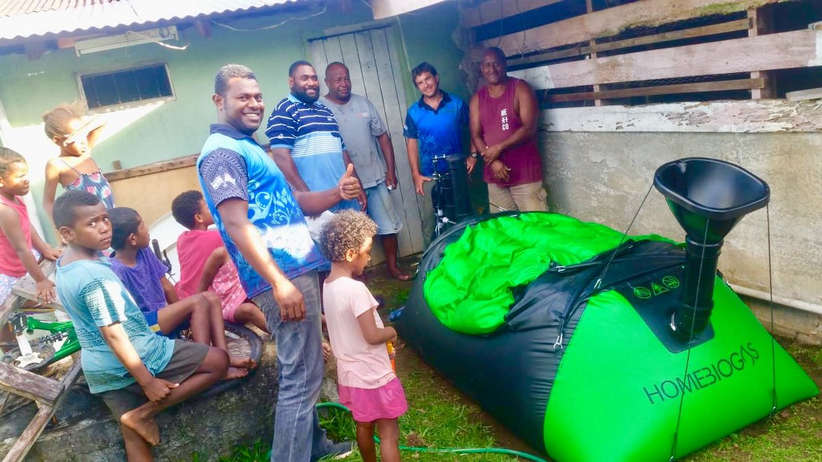 PacificGrow's tweet photo. #PacificGrow with #Fiji ‘s Ministry of Agriculture  has been working with farmers of Tailevu and Sigatoka to set up #Homebiogas 2.0 systems. 🔥
This system provides the fuel needed to fight #climatechange - #renewableenergy and assists with animal #wastemanagement https://t.co/MWc6WCujDE