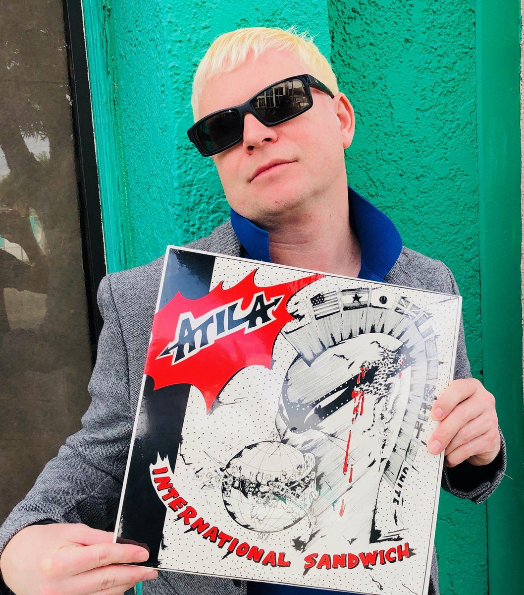 DoubleAHoff's tweet photo. Haircut, color, photo and LP record all by Melrose Avenue legend Atila Sikora #AtilaTheHoney #TheGodfatherOfMelrose https://t.co/4R56J7gb2M
