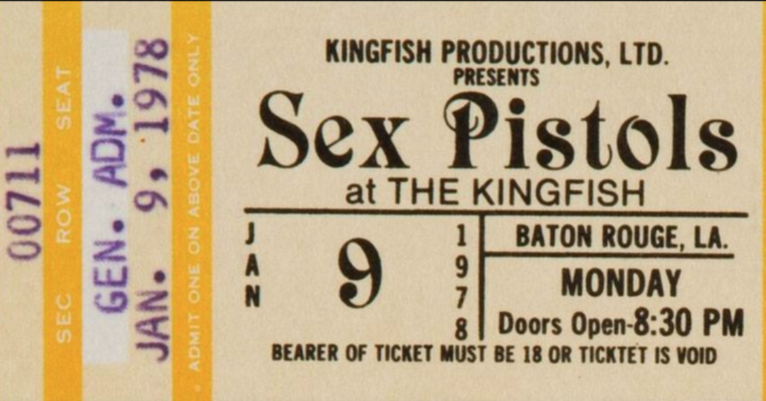 Sex Pistols Official This Day In Sex Pistols History January 9th 1978 The Sex Pistols Play Kingfish Club Baton Rouge Louisiana Usa T Co Xijtjqgszv