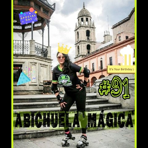 AtomicasRD's tweet photo. 🎉¡FELIZ CUMPLE, ABICHUELA MÁGICA 91! 💚

#FelizCumple #AbichuelaMágica #AtomicBday #Kboooom #DerbyTime #SoyAtómica #HardWork #Kboooom #RollerDerby #HazDeporte #ÚneteAlPack #Toluca #IMCUFIDETeam #WomenSport #AtómicasRD  #RollerDerbySavedMySoul #EntrenaMente #RollerDerbyMéxico https://t.co/C39jAtZSvb