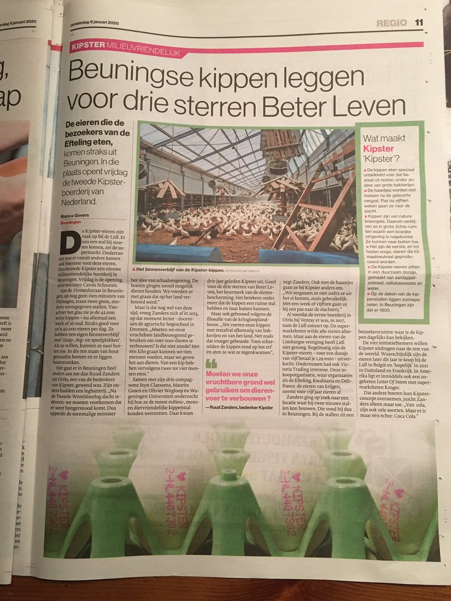 Vandaag in <a href="/DeGelderlander/">De Gelderlander</a>: “Wat maakt Kipster ‘Kipster’?” Morgen wordt Kipster Beuningen officieel geopend in aanwezigheid van <a href="/minlnv/">Minlvvn</a> <a href="/carolaschouten/">Carola Schouten</a>