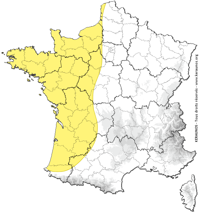 ChasingLive's tweet image. ⚠ Ce jeudi : Quelques orages possibles dans l'ouest @KeraunosObs keraunos.org/previsions/pre…