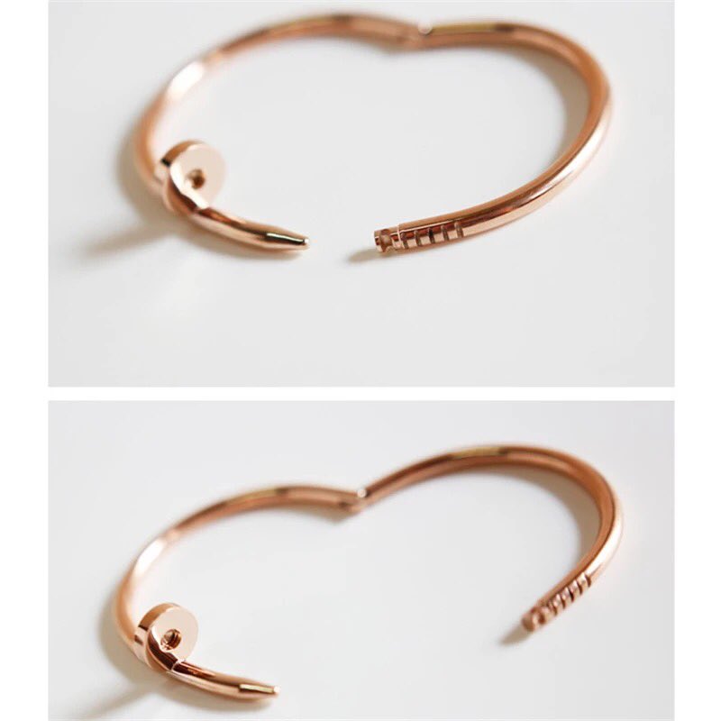 RESTOCKED!!!This also was one of our best selling items in 2019It's 100% stainless steel, won't fade or tarnish Nail bracelet Price: 3000 naira Available in rose goldPlease send a DM to order and help Rt