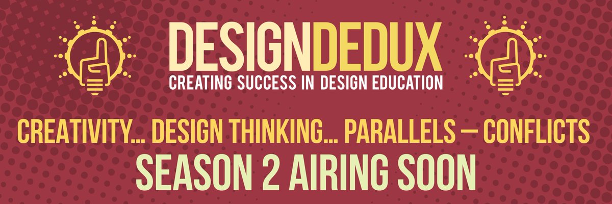 Season 2 airing SOON - theme & convo 'Creativity, Design Thinking, Parallels, Conflicts' The discussion begins with Jonathan Baldwin, Glasgow School of Art, & guests from across the globe #designdedux #jointheconversation #creatingsuccess #designeducation petebella.com/designdeduxpod…