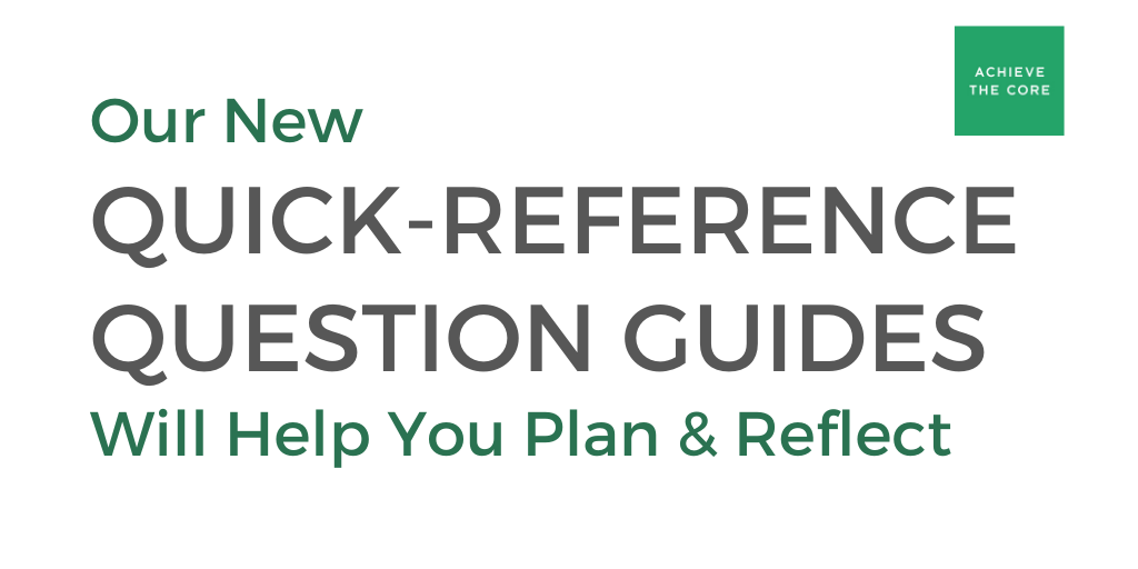 learnwithSAP's tweet photo. We have just released Question Guides to support thoughtful reflection on instruction for both ELA/literacy and math! The questions are based on the Lesson Planning Tool and will help plan for standards-aligned instruction: https://t.co/VbCNmmLygk  #mathchat  #elachat https://t.co/Y8dg8M1Fcv