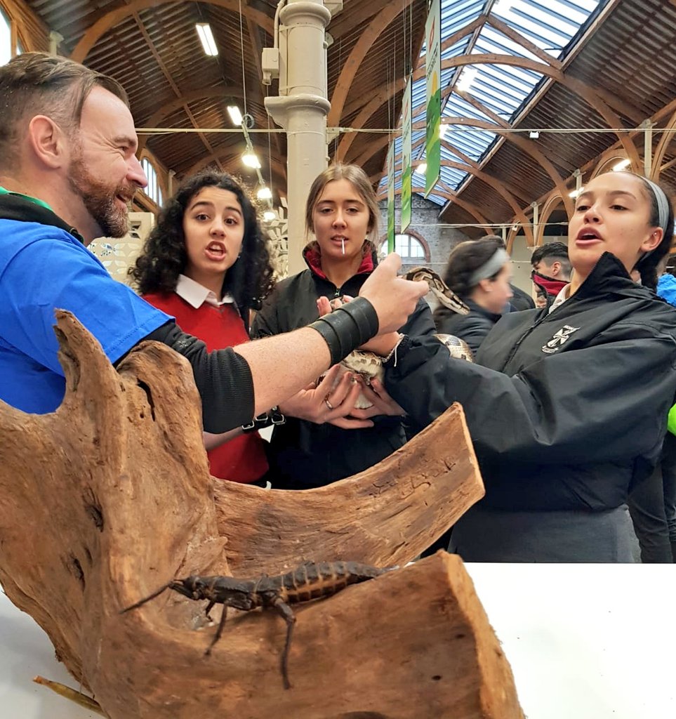 collieennis's tweet photo. Fun day so far talking about Trinity science &amp; introducing students to some amazing creatures. 
🕷🐍🐌🐍
#ScienceAtTrinity #BTYSTE 
https://t.co/f6BnnB3x3D https://t.co/DcoAZSVMvi
