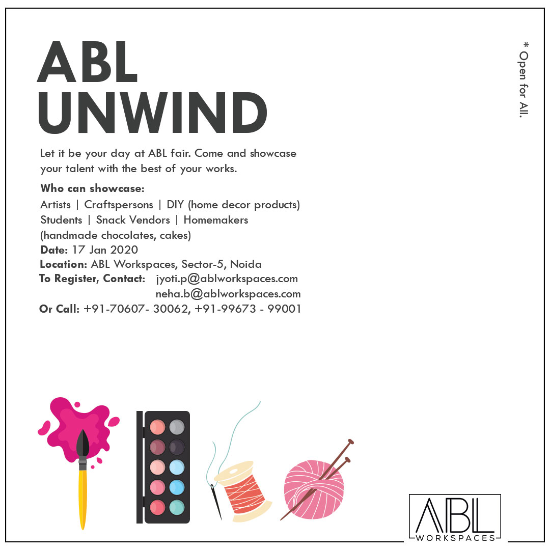 ABLWorkspaces's tweet image. Grab this opportunity to let your talent flow and steal the day at ABL Workspaces.  See you there!

#ABLfair #ABLculture #ABLWorkspaces #coworking #coworkspace #coworkinglife #coworkers #worklife #puttingideastowork