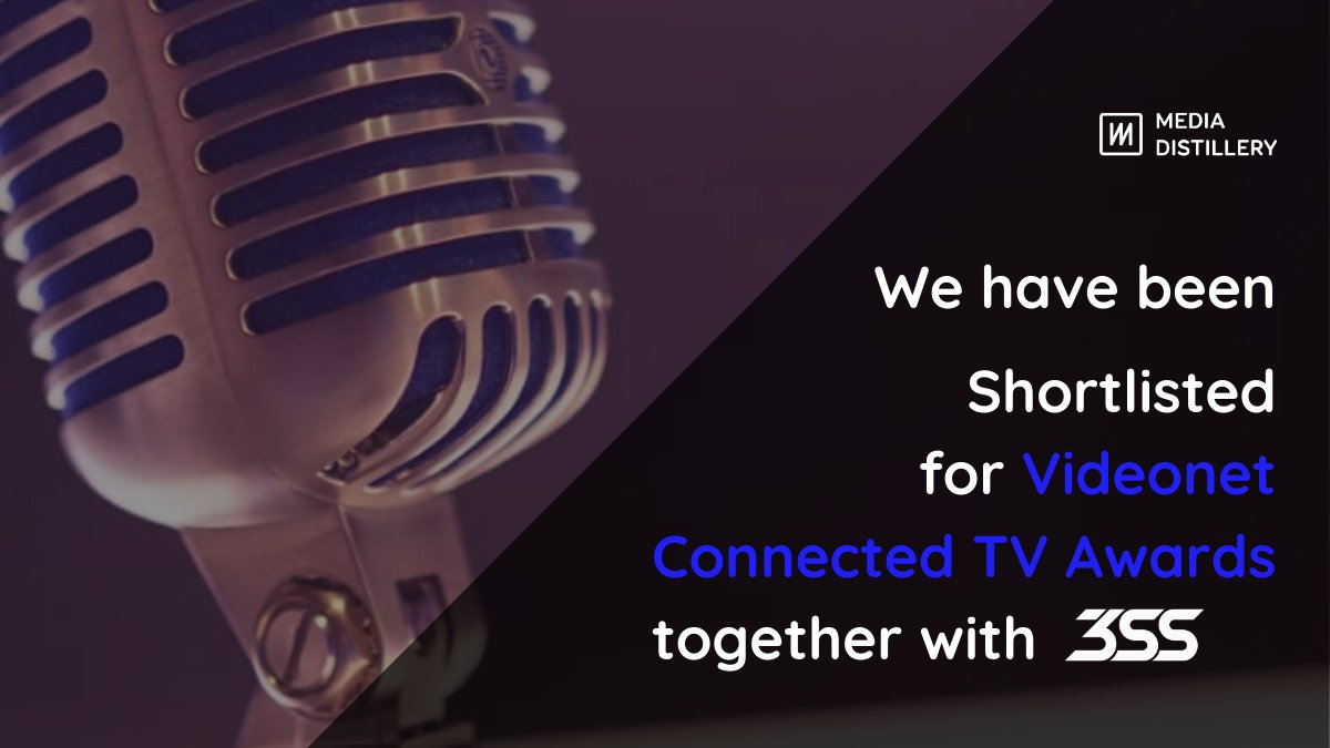 MediaDistillery's tweet photo. Exciting!🔈@3ScreenSolution &amp; MediaDistillery solution for Ultra Personal TV is shortlisted for the @VideonetNews Connected TV Awards 2020 🎉. More info 👉 https://t.co/A6jAwbrm26 #videonet #awards #3SS #mediadistillery #shortlisted #AI https://t.co/35wNsXh6wN