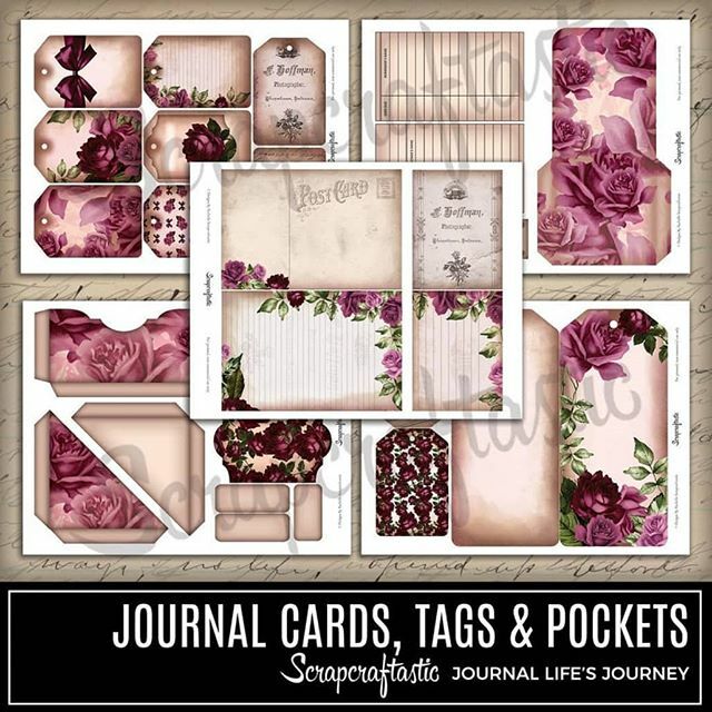scrapcraftastic's tweet image. Deep Floral #journalkit includes #digitaldownload tags, #journalingcards and pockets that coordinate with all the other elements and #printable #ephemera. Available  in the shop at scrapcraftastic.com #journallifesjourney ift.tt/35E33nn