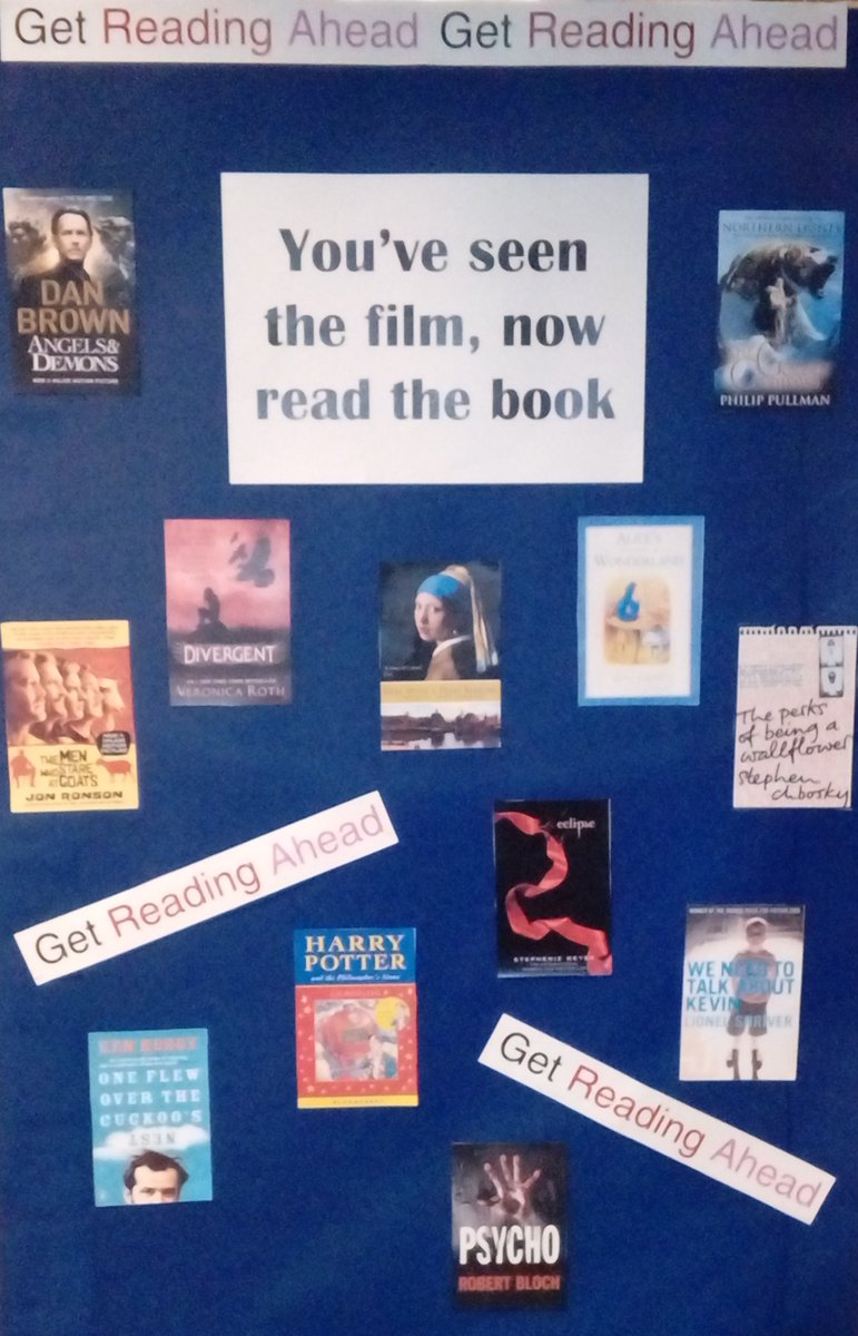 TMCLibraries's tweet photo. We're loving this #ReadingAhead display at Northenden library. Find all the books and more on the library catalogue at https://t.co/YvQwOGkYQ7
#frompagetoscreen #readingahead #bookstofilms #librarylife #librarycatalogue https://t.co/0AXsmPlOhb