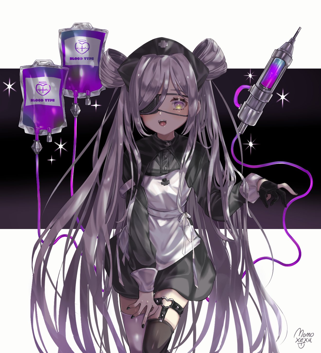 Momotetu 黒ナースの女の子 イラスト T Co Ukrvpaxhlb Twitter