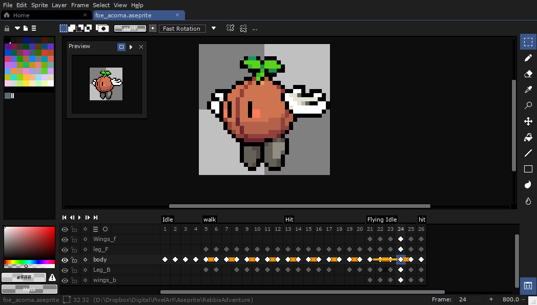 MortMort_'s tweet photo. You can now download the first version of my @aseprite Theme. 

It's a Dark mode, HD, Theme.
I've also tried focus on the Timeline to make it easier for me to work with.

I hope you can use it too.

https://t.co/k1eGLJzFHe

#aseprite #pixelart #gamedev https://t.co/0lZtzpSz6p