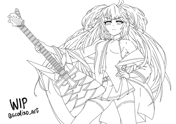 lineart done!! #wip #AzurLane 