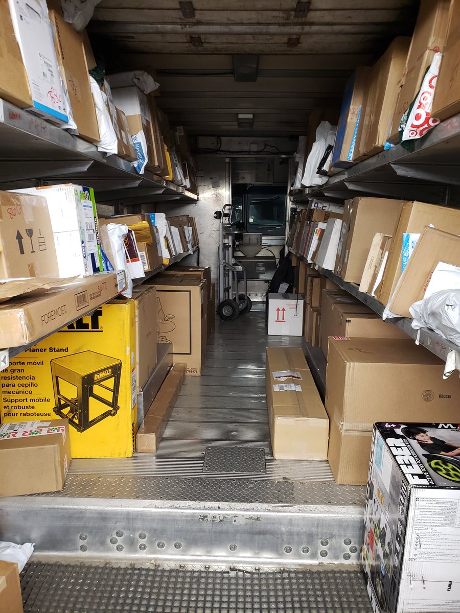 nomercy1970's tweet photo. Winston Salem preload Lexington belt wrapped up before drivers start @UPS. Awesome job guy. This is all my trucks that I loaded. 1000 pieces, second person in the end https://t.co/QOkWXJmIag