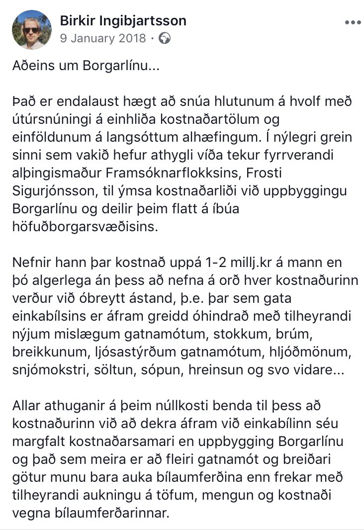 bingibjarts's tweet photo. Skrifaði þetta fyrir sléttum 2 árum um Borgarlínuna. 

Sit nú í hönnunarteymi Borgarlínunnar þar sem við erum einmitt að greina hvernig fyrsti áfangi mun búa til enn betri og #meiriborg. 

Segi nú eins og þá: 
Borgarlínan er ekki markmið, hún er tækifæri... https://t.co/U5t5PdxWXL