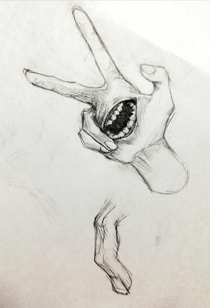 垢移行しました 自分の左手を見ながら自分の右手を描きました イラスト イラスト好きと繋がりたい デッサン