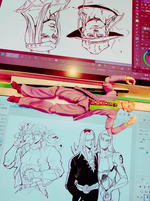あおばさんと普段描かないキャラ大会した✒️ 