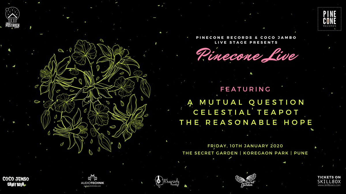 #Pune Last day to get tickets online !
Gates open 7:30 pm ! First 50 people to get a free beer !
Linktr.ee/pineconerecords