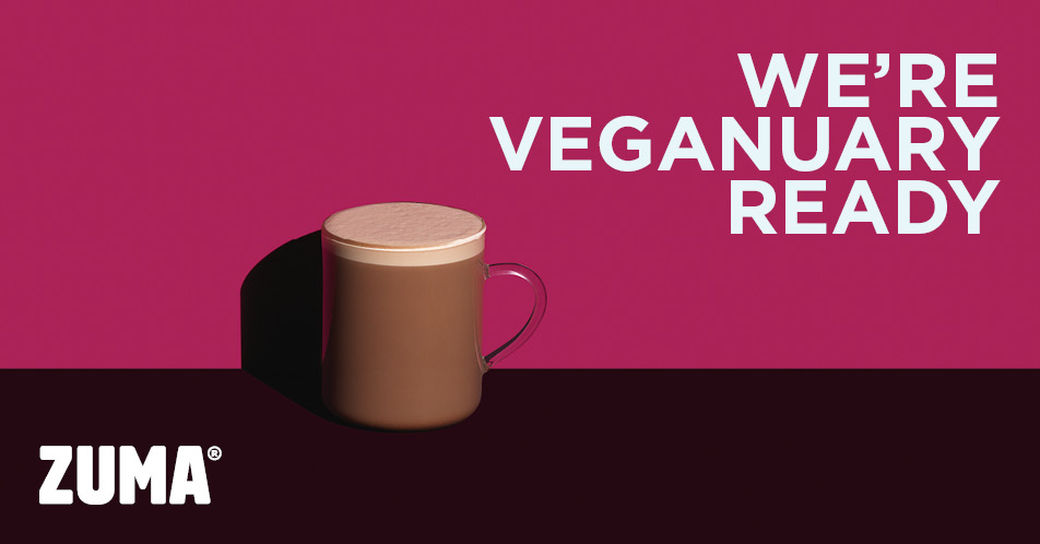 Our Dark hot chocolate is vegan, and combines particularly well with oat milk to make a delicious dairy-free hot chocolate. #vegan #veganuary #hotchocolate #zumadrinks