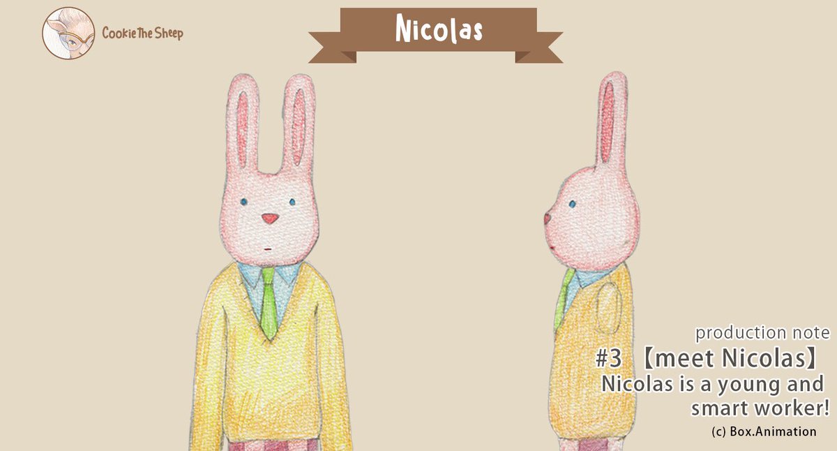 cookiethesheep1's tweet photo. Production note #3 [Meet Nicolas] Nicolas is a young and smart worker! #animation #indy #indyanimation #productionnotes #cookiethesheep https://t.co/tcOkF7Ju3I