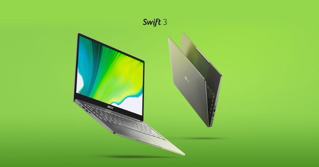 acerID's tweet image. Two new members of the #Swift3 family, weighing in at under 1.2 kg with slim bezel displays. One powered with 10th Gen Intel® Core™ i7 processors and an expanded 3:2 aspect ratio, the other with new AMD Ryzen™ 7 processors. #CES2020: acer.co/36ENop9
