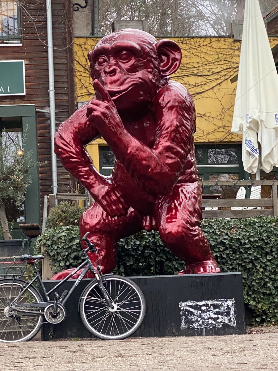 TanjaWoeller's tweet photo. Was haben sich die Betreiber der Fischerhütte wohl dabei gedacht? 🙈🙊😅😂 #red #rot #affe #affenmachen #eier #cochones #leise #fischerhütte #breitenmachen #schimpanse #penis #pulleralarm #roteraffe #riesenaffe #überraschung #surprise #ape #redape https://t.co/DYmzd2YY9u