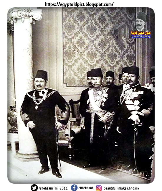 الملك فؤاد الاول في قصر رأس التين بالاسكندرية عشرينات القرن العشرين حوالي عام 1925 م