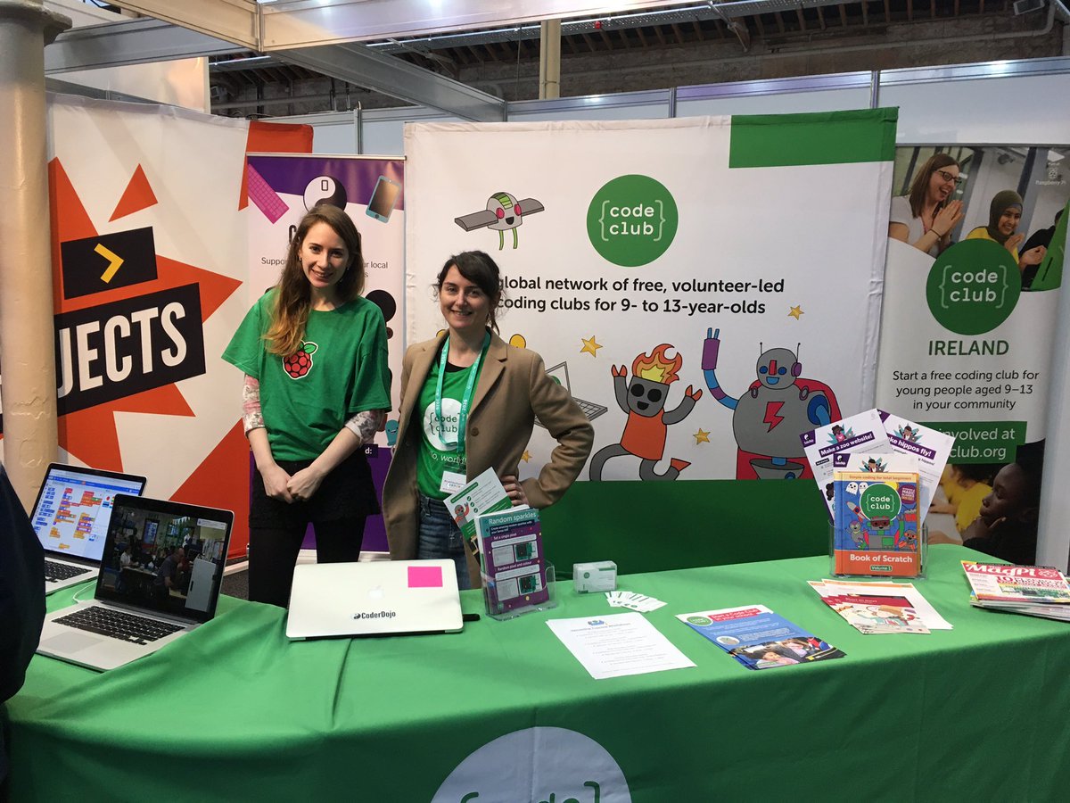 CodeClubROI's tweet image. Nuala and Amy from the CoderDojo Foundation are at @BTYSTE in Dublin today!
Come and chat to them about all things #CodeClub, #CoderDojo and #RaspberryPi 😄
#BTYSTE2020 #BTYSTE