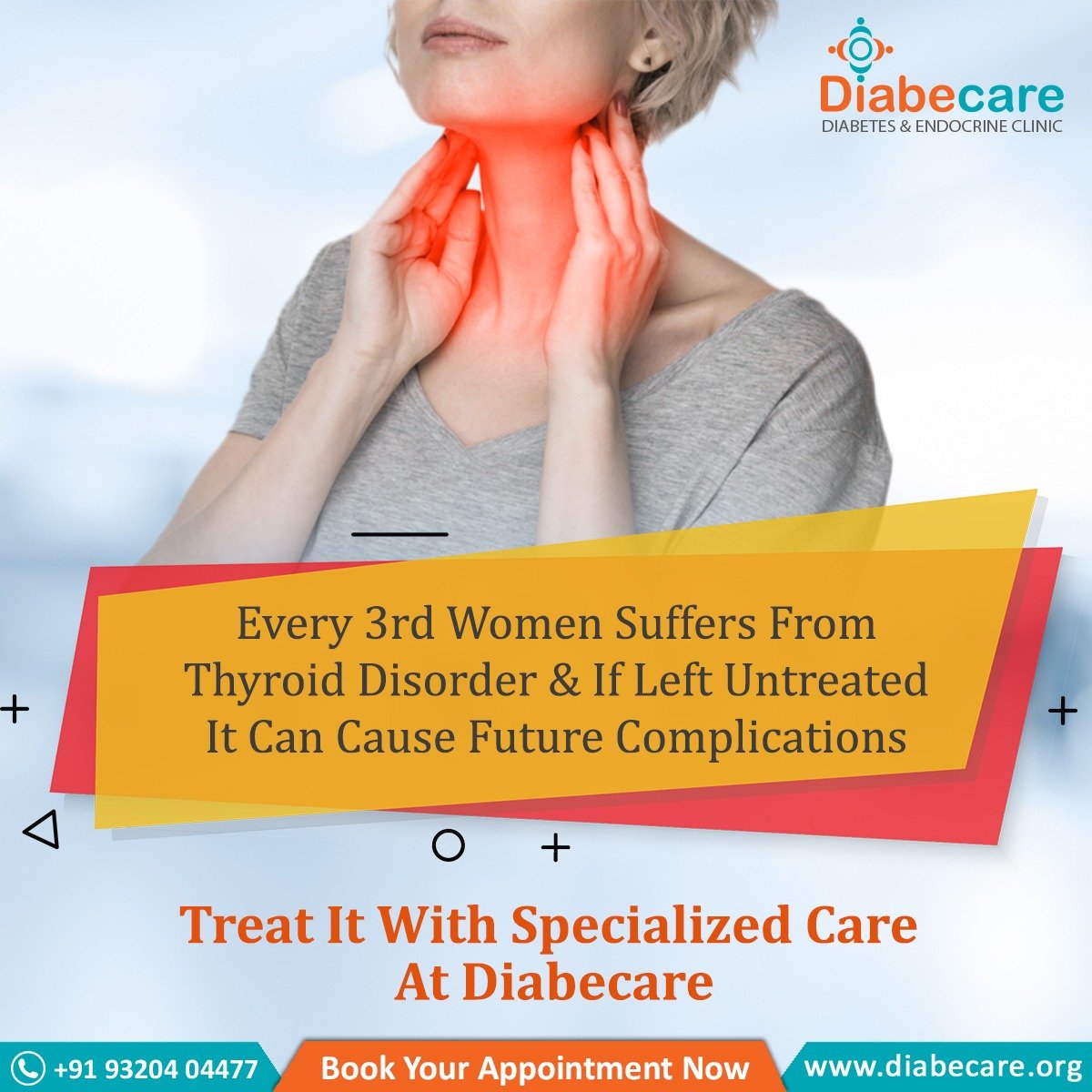 Undiagnosed #Thyroid Disorders can raise your risk for Developing a host of other Medical Conditions.
Consult our Experts at @Diabecare__

 📞 +91 93204 04477
Visit: diabecare.org

#Diabecare #Thyroidtreatment #ThyroidSymptoms #Thyroidprevention #ThyroidProblem #sanpada