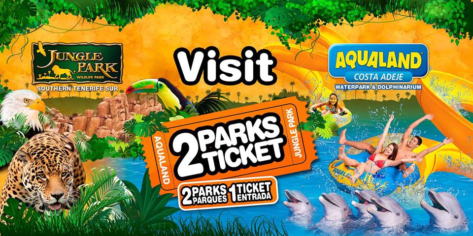 Con nuestra oferta "2 Parks Ticket" podrás disfrutar de 2 días viviendo grandes experiencias, uno en #JunglePark con los animales 🦅 y otro día en #AqualandCostaAdeje disfrutando de la adrenalina.  🌊🙌

Consigue tu ticket aquí 👇
tickets-adeje.aqualand.es/product/114706…

#oferta #offer #tenerife
