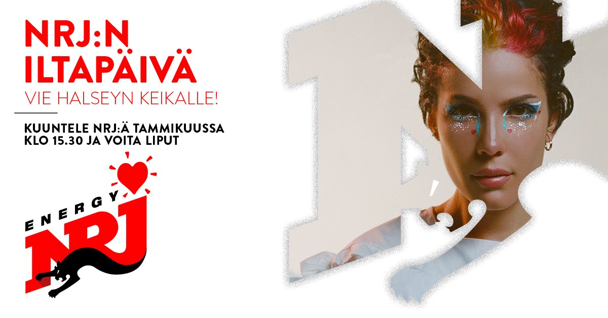 NRJfi's tweet photo. Liput @halsey keikalle löytyy NRJ:n Iltapäivästä! 😎 Miten ne voit voittaa, ohjeet täältä 👉 https://t.co/lo9vdouXa4 #nrjfi #nrjiltapäivä https://t.co/QYgBiG7rUJ