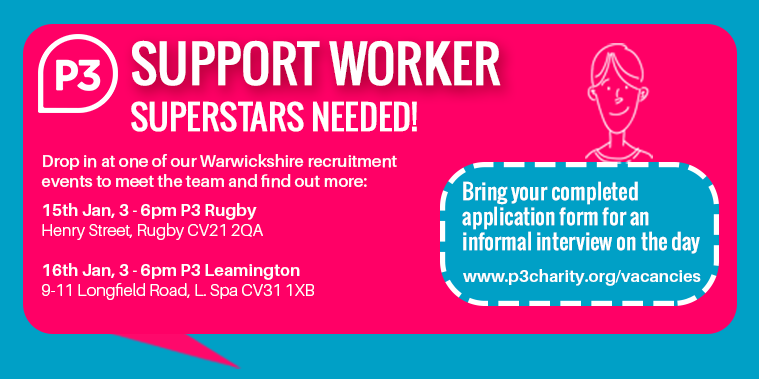 P3 (@p3charity) on Twitter photo Want to join our <a href="/P3Warwickshire/">P3 Warwickshire</a> team? We need you to help us reach even more people at risk of homelessness or already on the streets.
Apply online, or bring in your application to one of our friendly hubs next week!
p3charity.org/work-for-us/cu…
@workforp3 @P3Places_Warks Want to join our <a href="/P3Warwickshire/">P3 Warwickshire</a> team? We need you to help us reach even more people at risk of homelessness or already on the streets.
Apply online, or bring in your application to one of our friendly hubs next week!
p3charity.org/work-for-us/cu…
@workforp3 @P3Places_Warks
