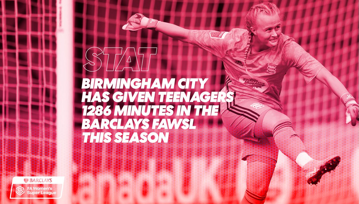 BarclaysWSL's tweet photo. 🔢 @BCFCwomen have given teenagers 1286 minutes in the #BarclaysFAWSL this
season

That's the most of any side in the competition https://t.co/Dzv8qczjlL