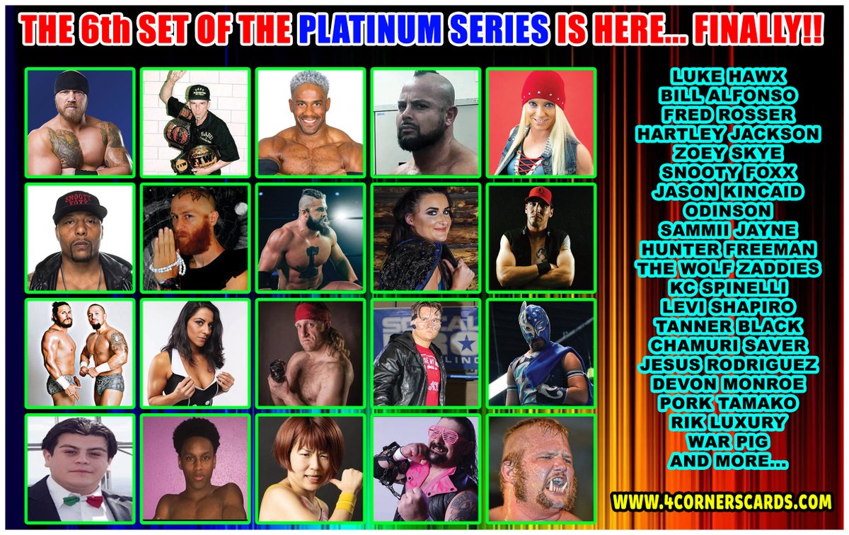 4CornersCards's tweet photo. 2 of 6. The 6th Set in the Platinum Series is finally here! Orders are hitting the post office today so look for yours soon! Several big names are coming that we never got the chance to announce such as ECW Original BILL ALFONSO! Check it out! #WrestlingCommunity https://t.co/P5aEmK43YE