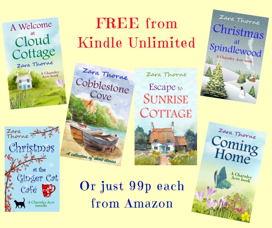 Looking for some feel-good fiction to brighten up the winter days? Try these, written under my pen name, Zara Thorne.
FREE on Kindle Unlimited, or just 99p each to download.
amazon.co.uk/-/e/B074348Y99
#writingcommunity #womensfiction #feelgoodfiction #cosyreads #rurallife #Sussex