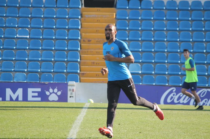 Abdullah, en el entrenamiento con el Hércules.